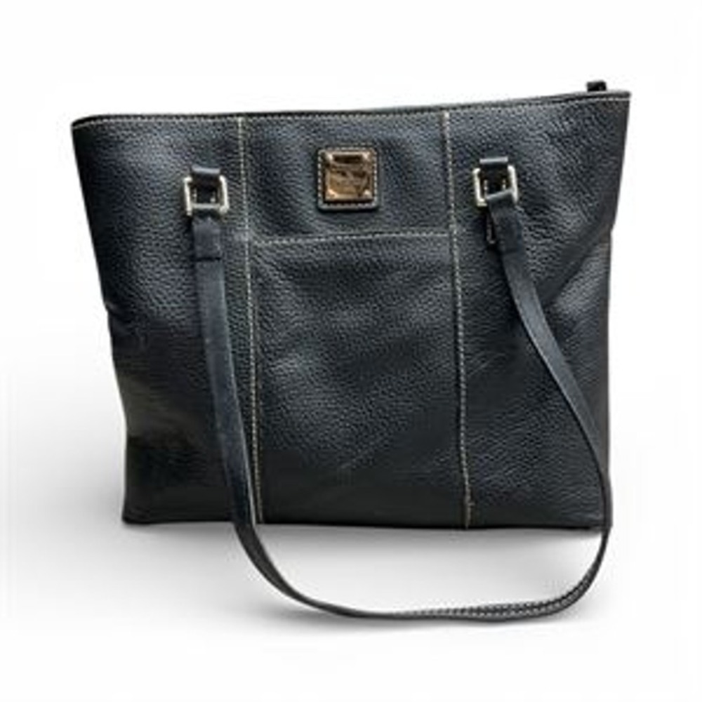 Dooney & Bourke Pebble Grain Small Lexington Shoulder Bag Black Leather Gold